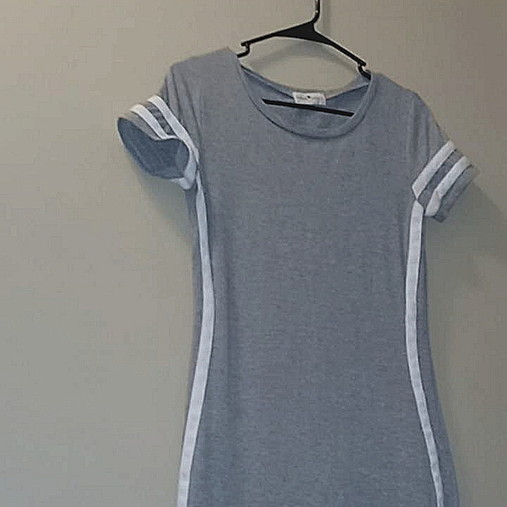 Dress, grey, white small